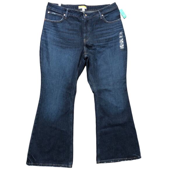 NWT Maurices Goldie Blues 90S Y2k Flair 18W Curvy High Waist Stretch Denim Jeans - Picture 1 of 15